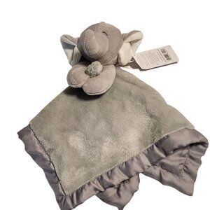 New Carter's gray elephant plush lovey security blanket eyes closed